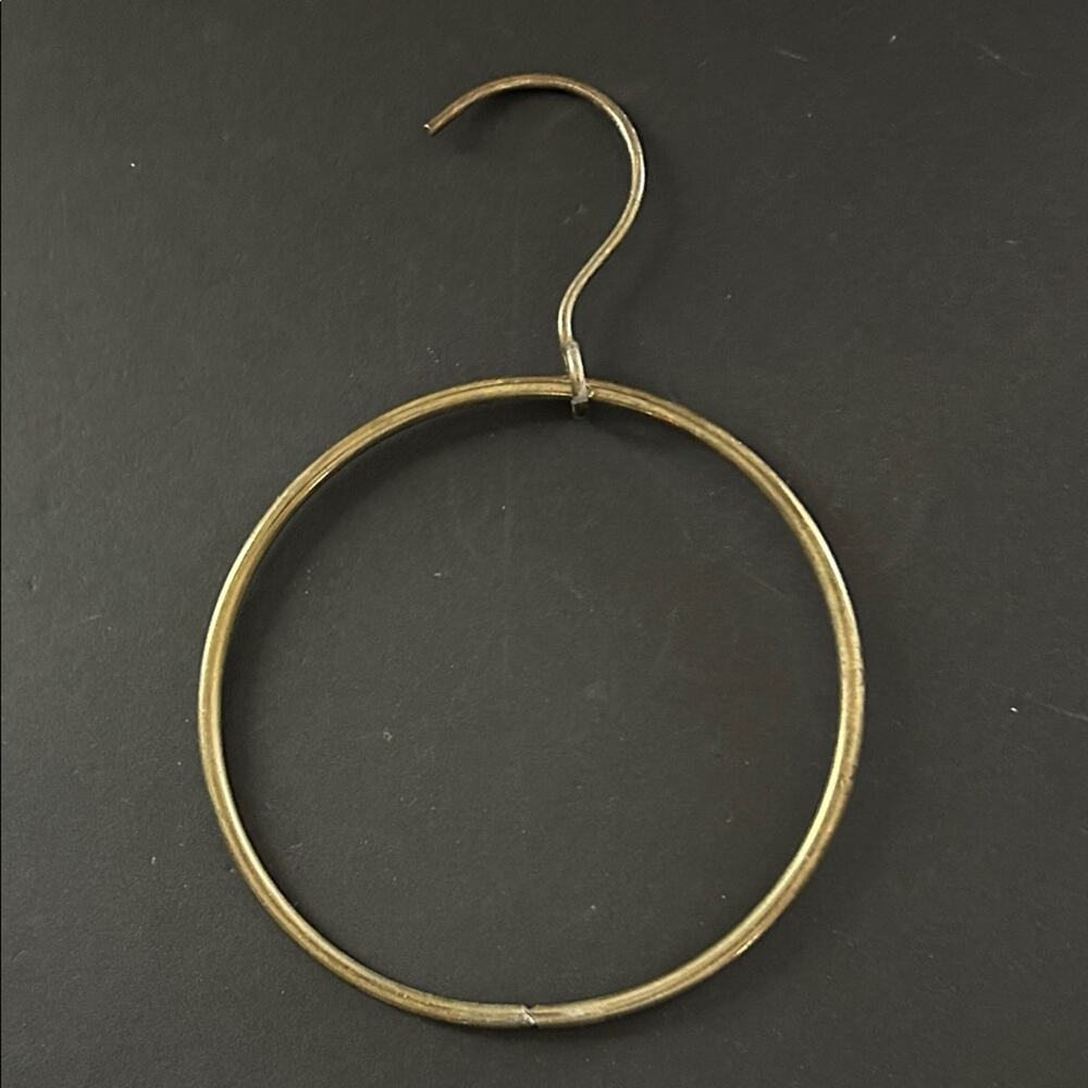 Vintage Brass Gold-Toned Scarf Hoop, Functional and Cool Looking